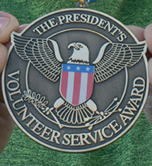 Photo of the Presidential's Volunteer Service Award