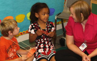 Students learning spanish in the Spanish Immersion Program at Harney Elementary School.