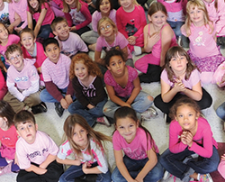Students are wearing pink to stand up against bullying.