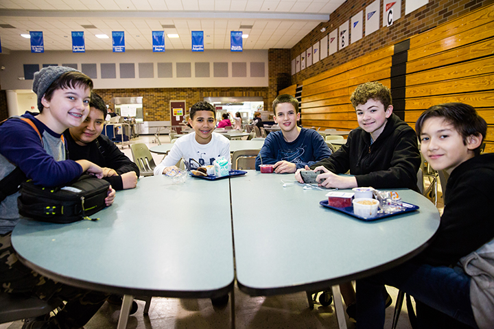 Discovery Middle School student William Clark and friends