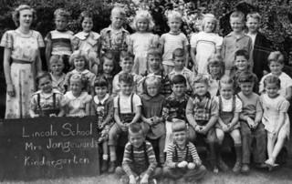 Mrs. Johgewards' kindergarten class at Lincoln Elementary.