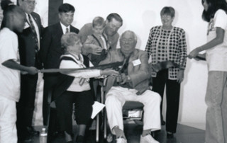 Governor Gary Locke and hundreds of guests attend a ribbon-cutting ceremony for the Jim Parsley Education, Family and Community Center.