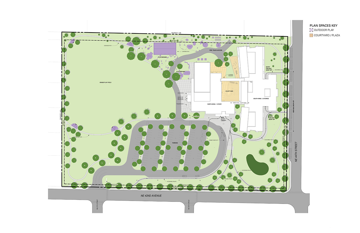 site map for the new Truman Elementary