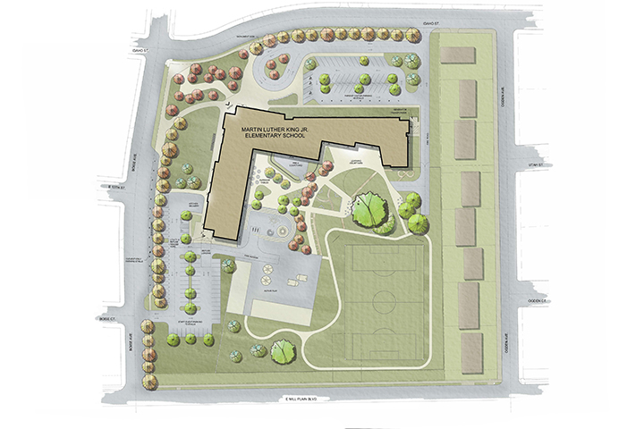 Site map for the new King Elementary