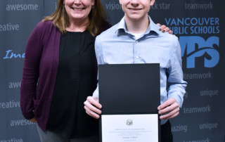 Principal Val Seeley and Gomer Gilbert