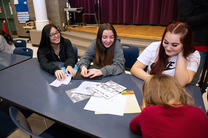 High schoolers tutor a second grader