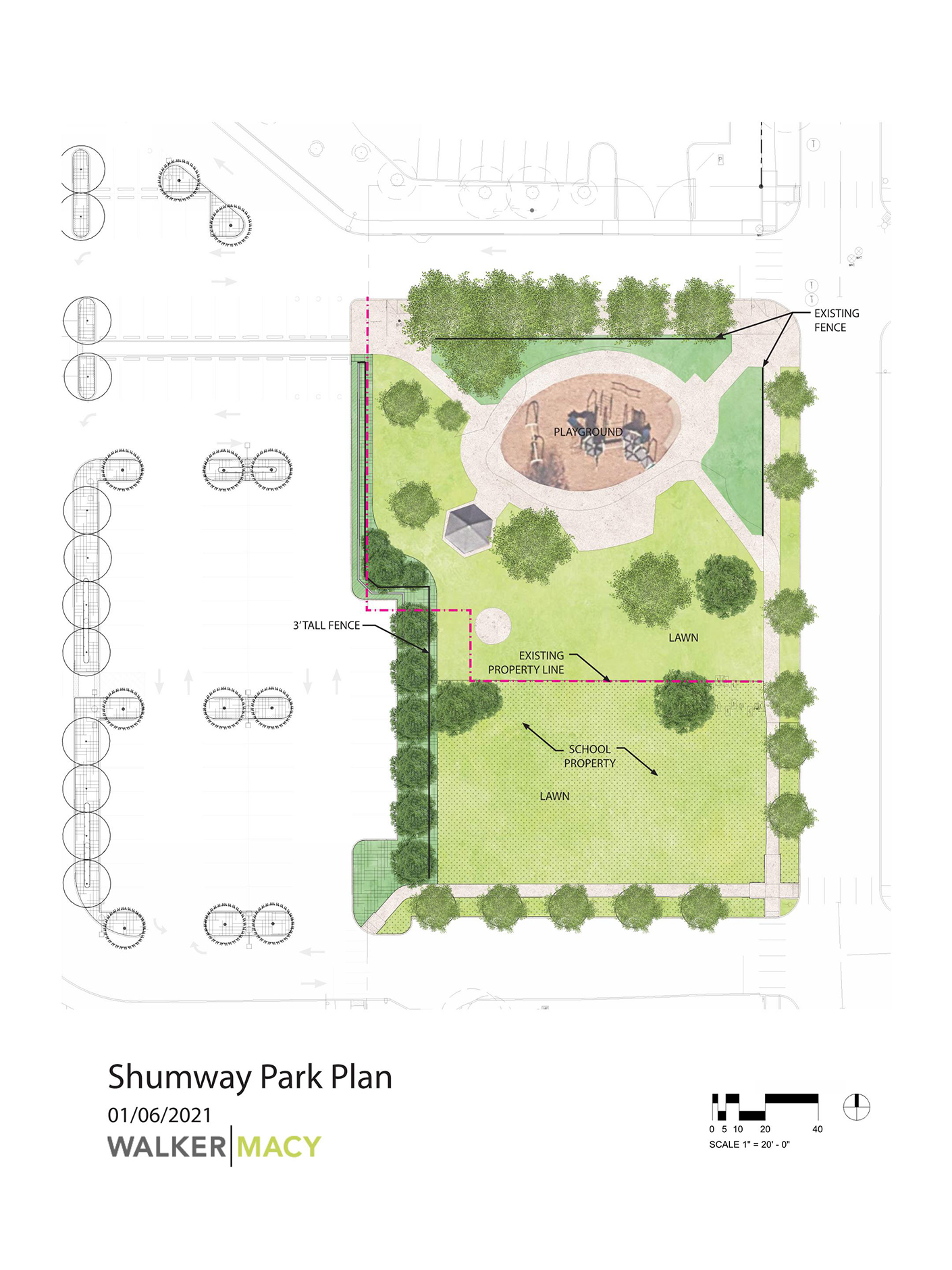 Rendering of the enhancements planned for Shumway Park