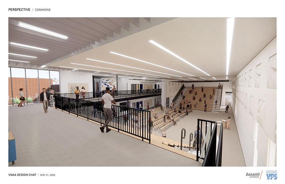 Rendering of the new VSAA commons area