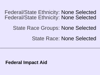 Screenshot of area in which to make the update. Reads: "Federal/State Ethnicity: None Selected. Federal/State Ethnicity: None Selected. State Race Groups: None Selected. State Race: None Selected. Federal Impact Aid."
