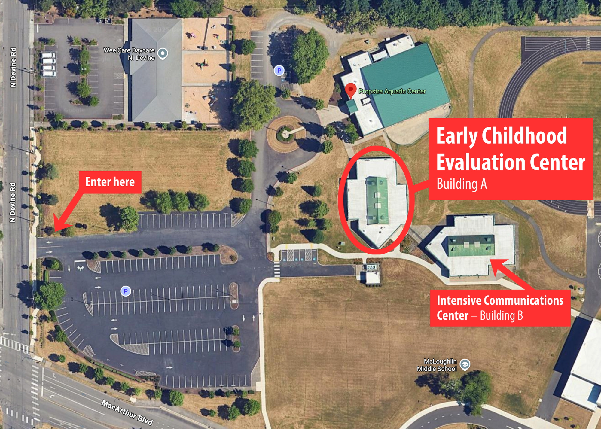 Early Childhood Evaluation Center Map